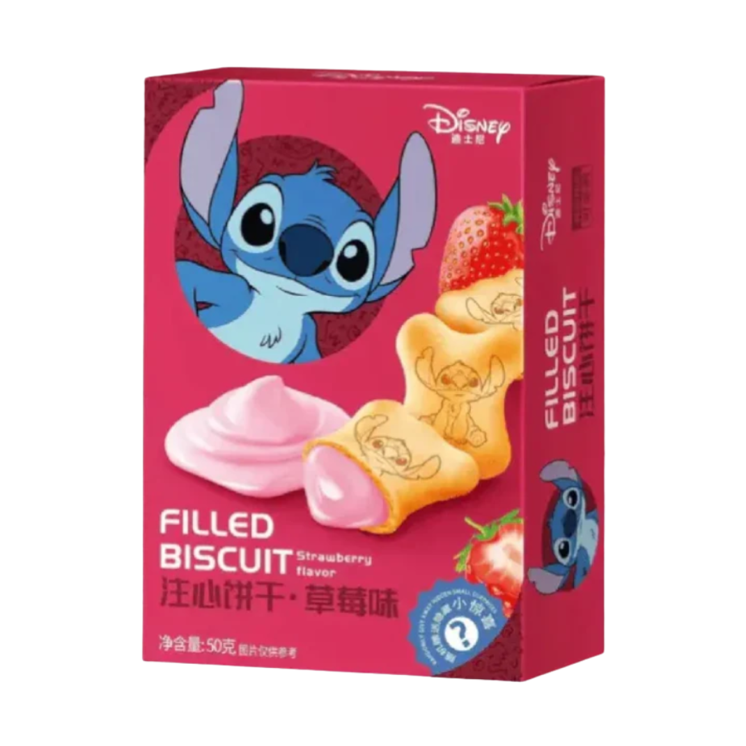 Disney Stitch Filled Biscuit Strawberry Flavor - My American Shop