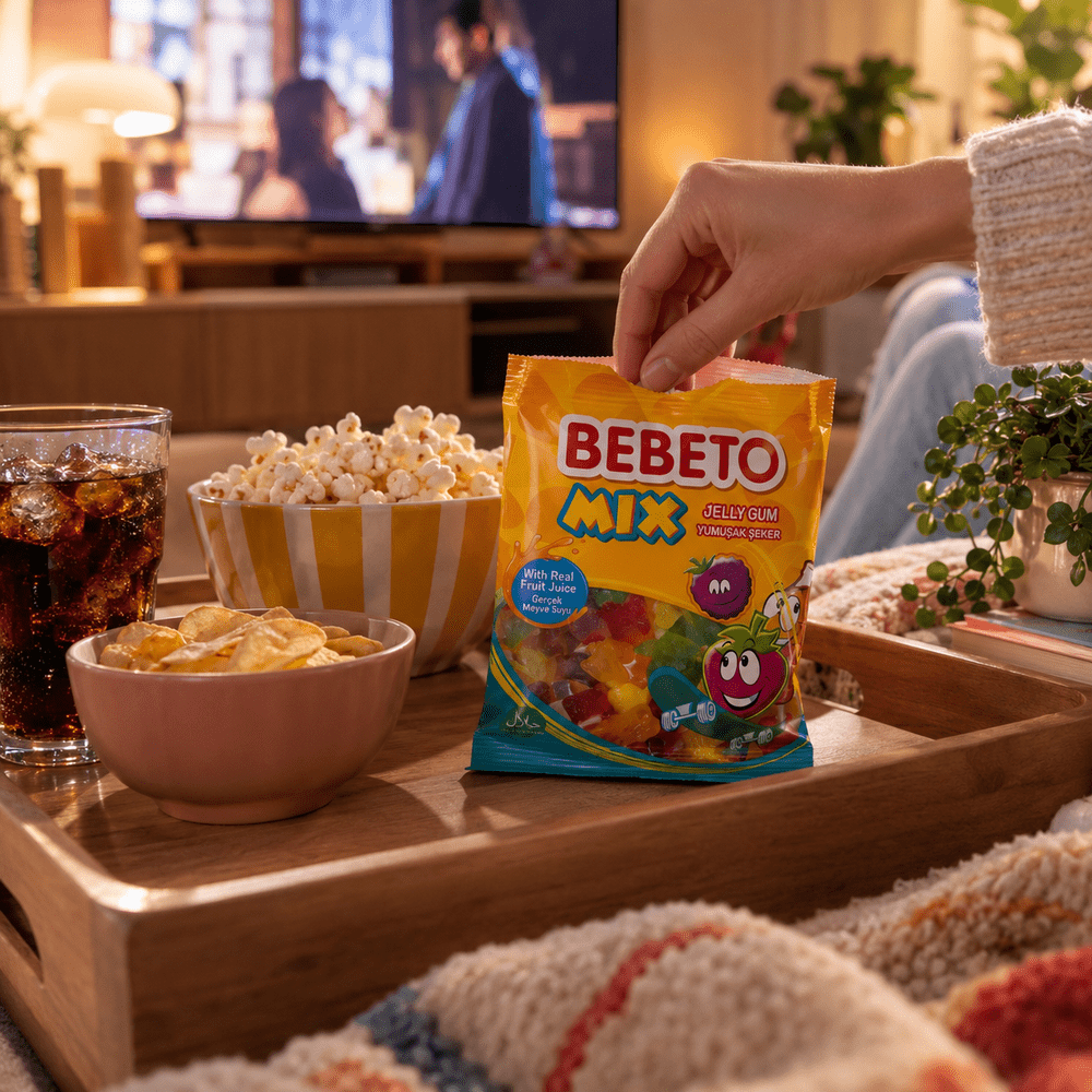 Bebeto Mix Jelly Gum, bonbons gélifiés aux fruits assortis