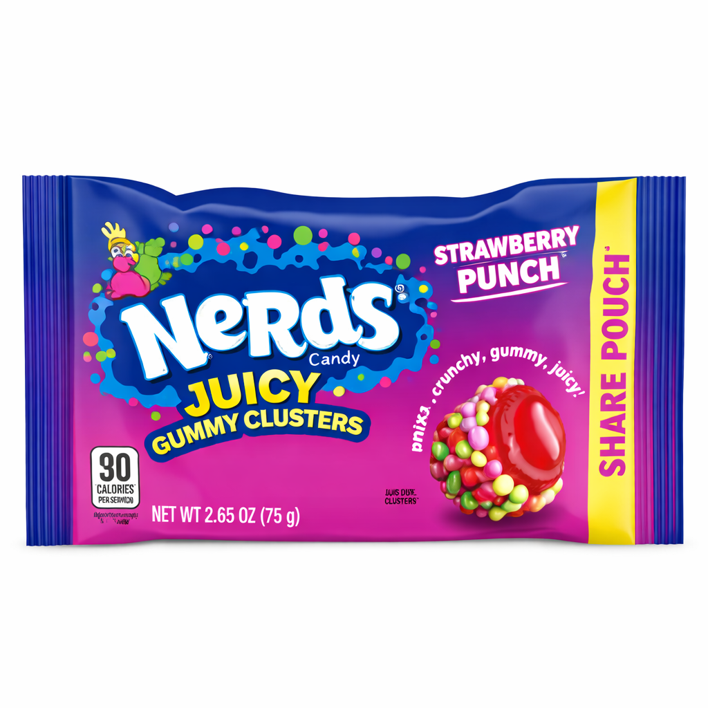 Nerds Strawberry Punch Juiced Gummy Clusters Strawberry - My American Shop