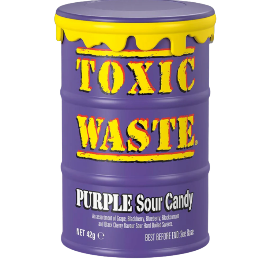 Toxic Waste Purple Sour Candy Drum - My American Shop