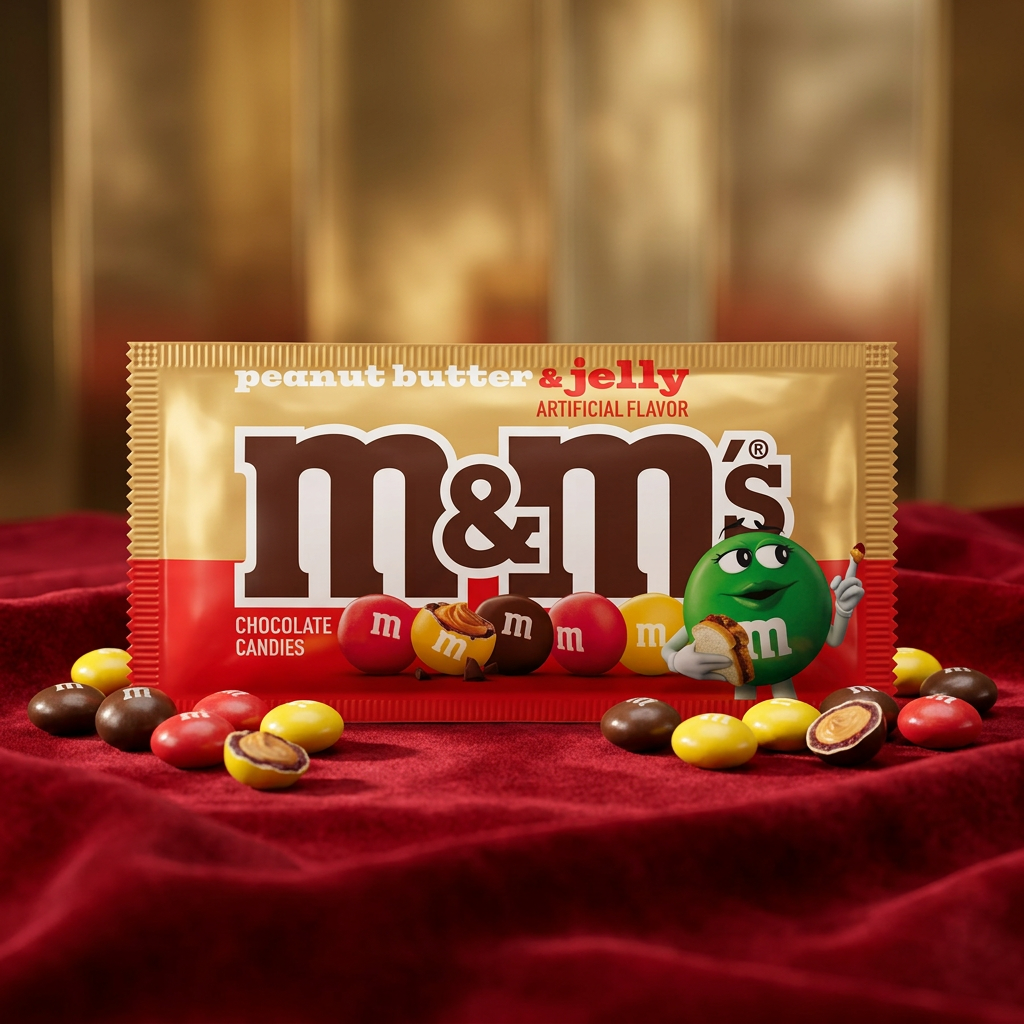 M&M's sabor crema de cacahuete y mermelada