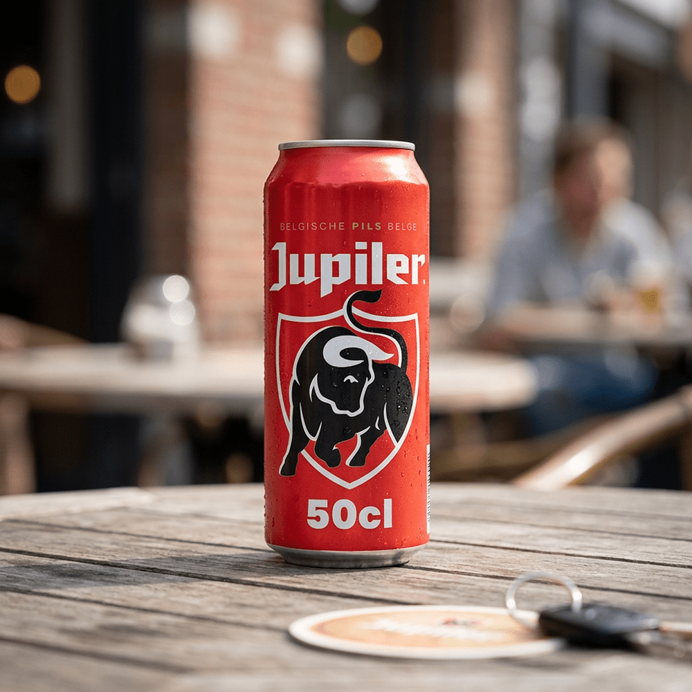 Canette Jupiler bière belge 50 cl