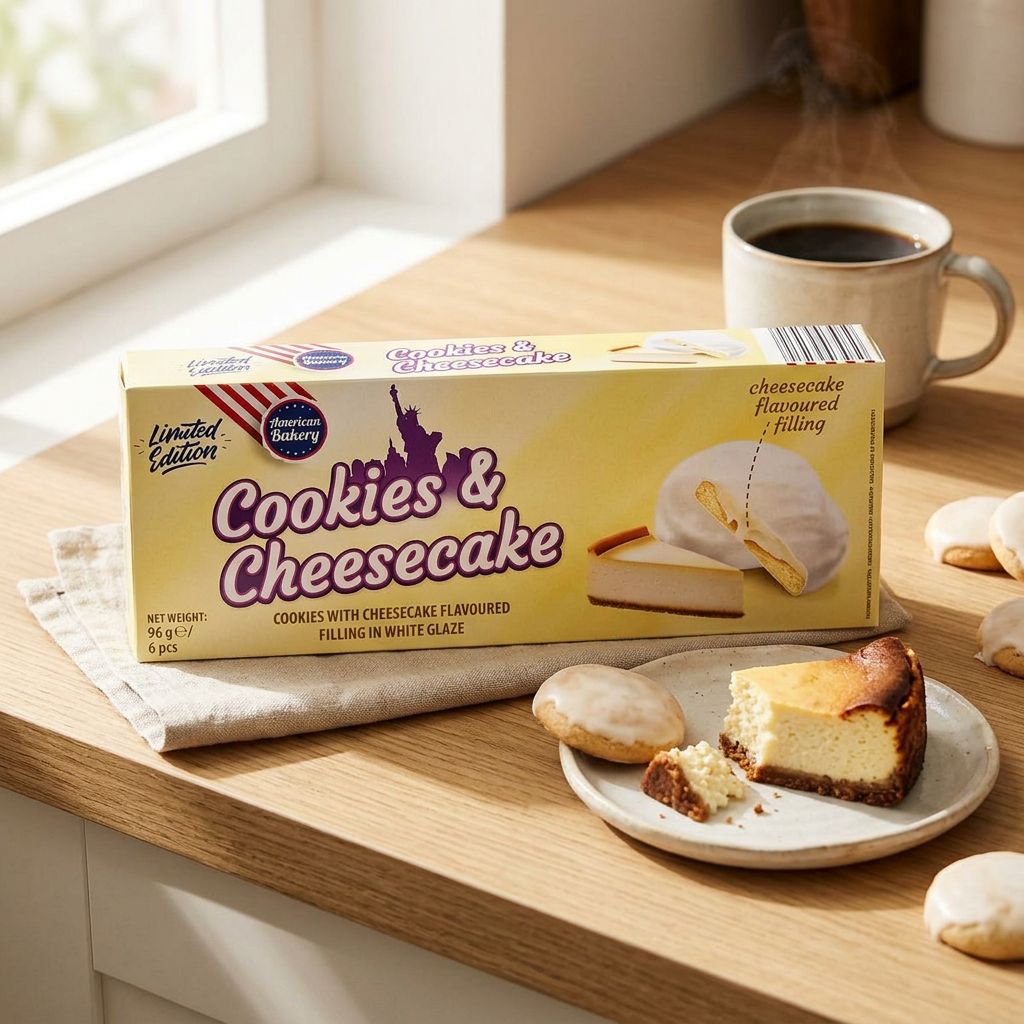 Cookies American Bakery saveur Cheesecake, biscuits fondants style américain, disponible sur My American Shop