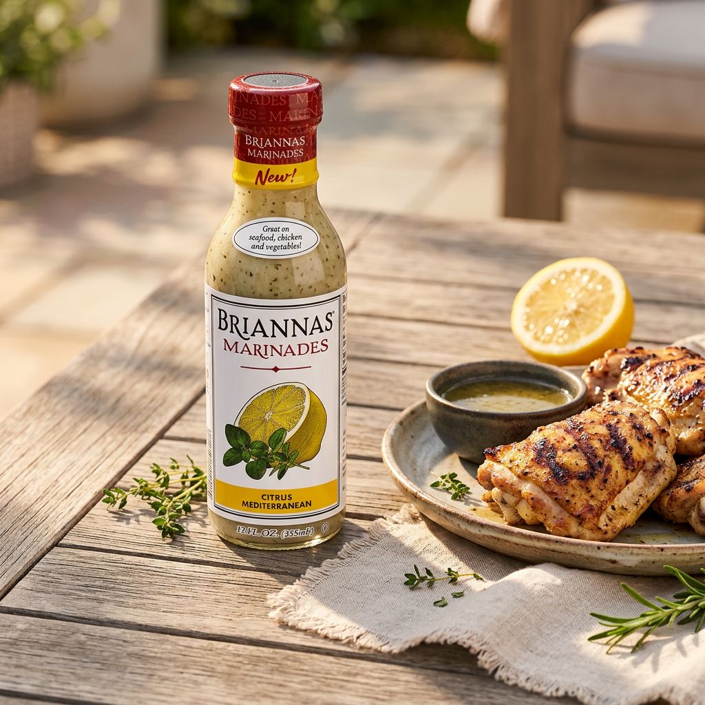 Brianna's Marinades Citrus Mediterranean, sauce marinade agrumes importée des USA, disponible sur My American Shop