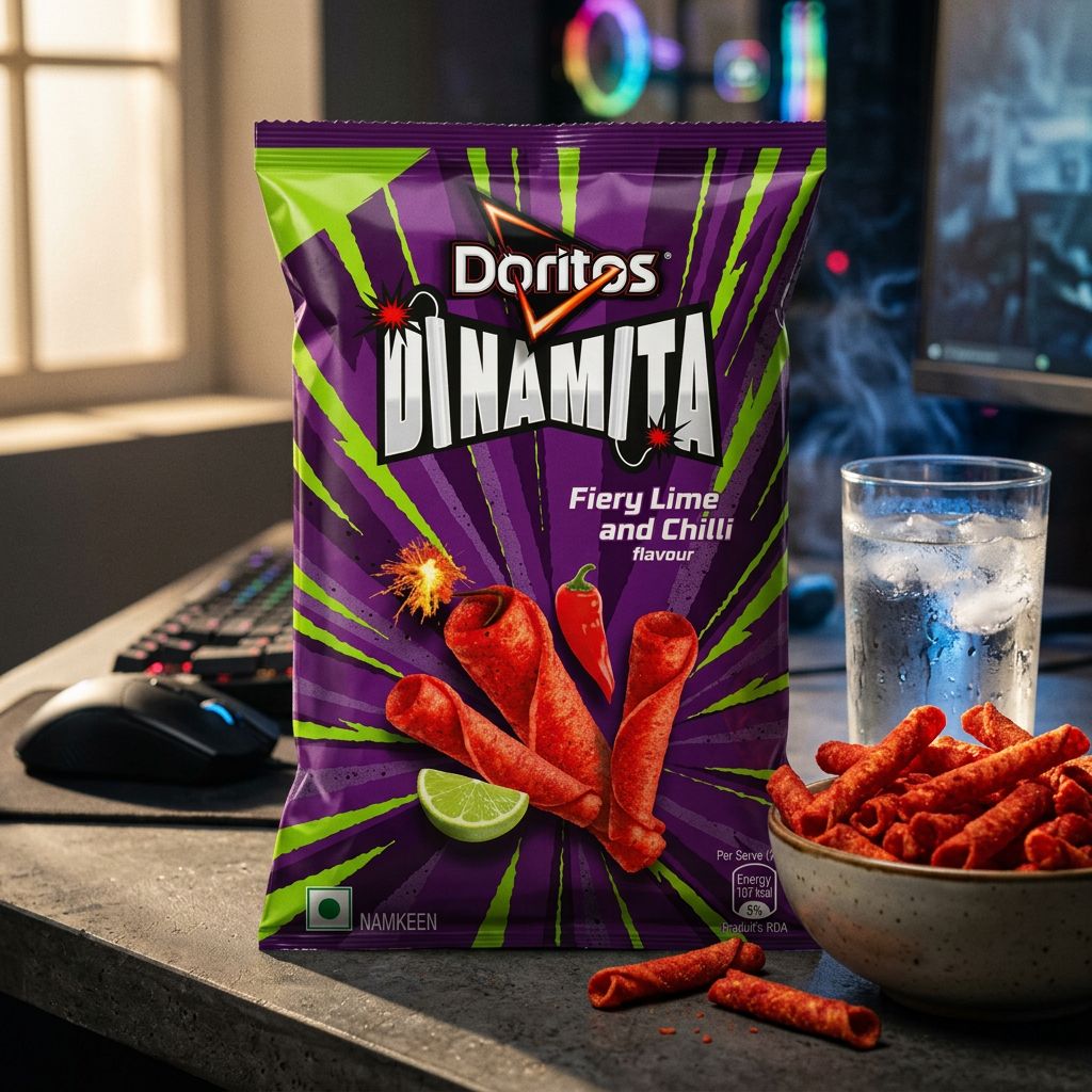 Doritos Dinamita Fiery Lime and Chilli, chips roulées épicées importées des USA, disponible sur My American Shop