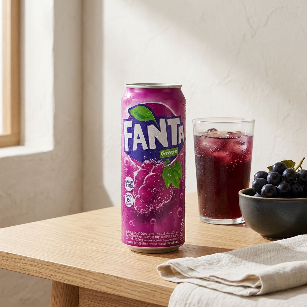 Fanta Japan Grape Big, soda raisin japonais grand format importé du Japon, disponible sur My American Shop