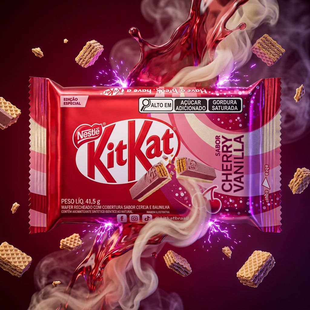 Kit Kat Cherry Vanilla, barre chocolatée américaine cerise-vanille édition USA, disponible sur My American Shop