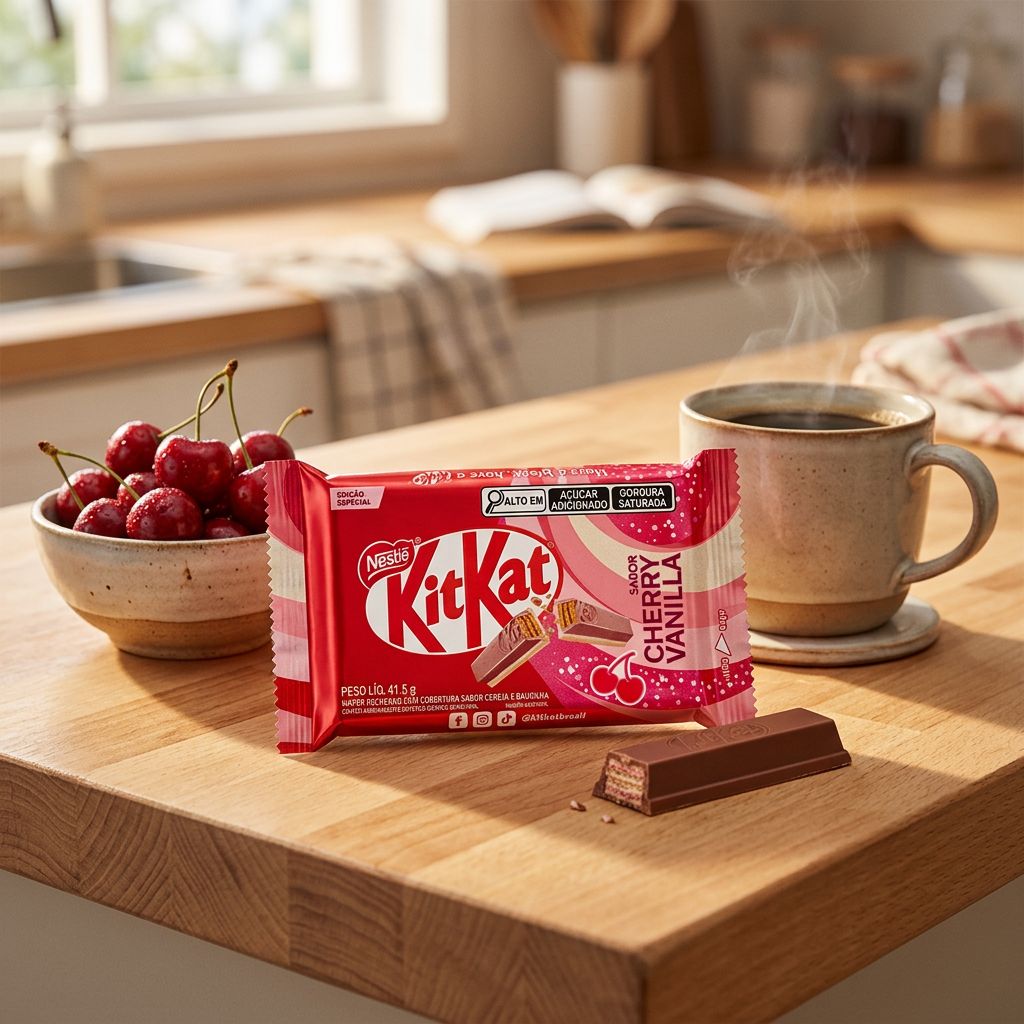Kit Kat Cherry Vanilla, barre chocolatée américaine cerise-vanille édition USA, disponible sur My American Shop