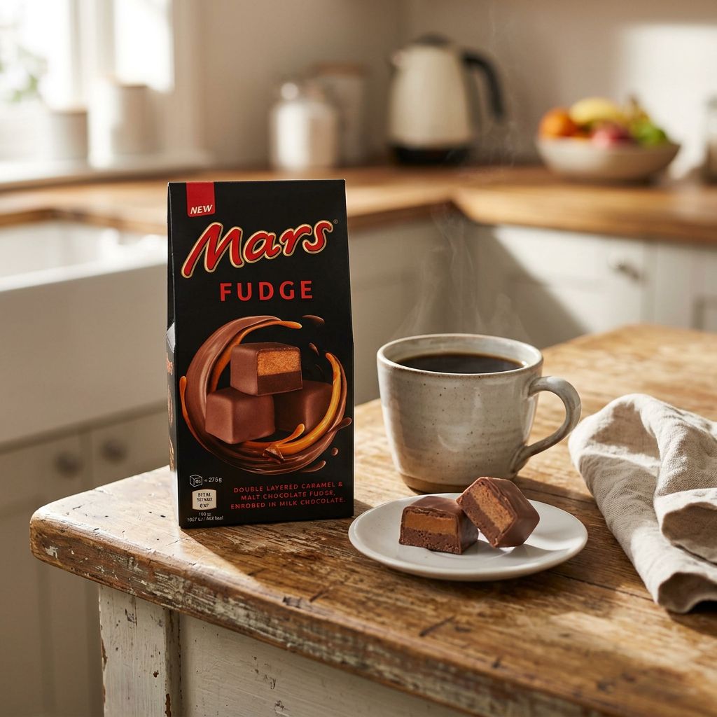 Mars Fudge Double Layered Caramel Malt chocolat au lait, barre importée UK, disponible sur My American Shop