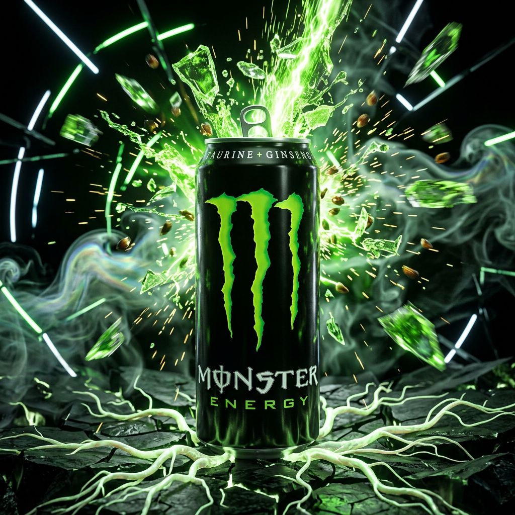 Monster Energy Drink Original 500ml, canette américaine iconique noire et verte, disponible sur My American Shop