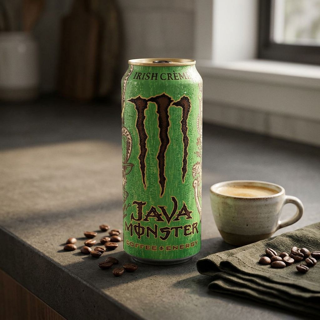 Monster Java Irish Creme, canette energy drink cafe creme importee USA, disponible sur My American Shop