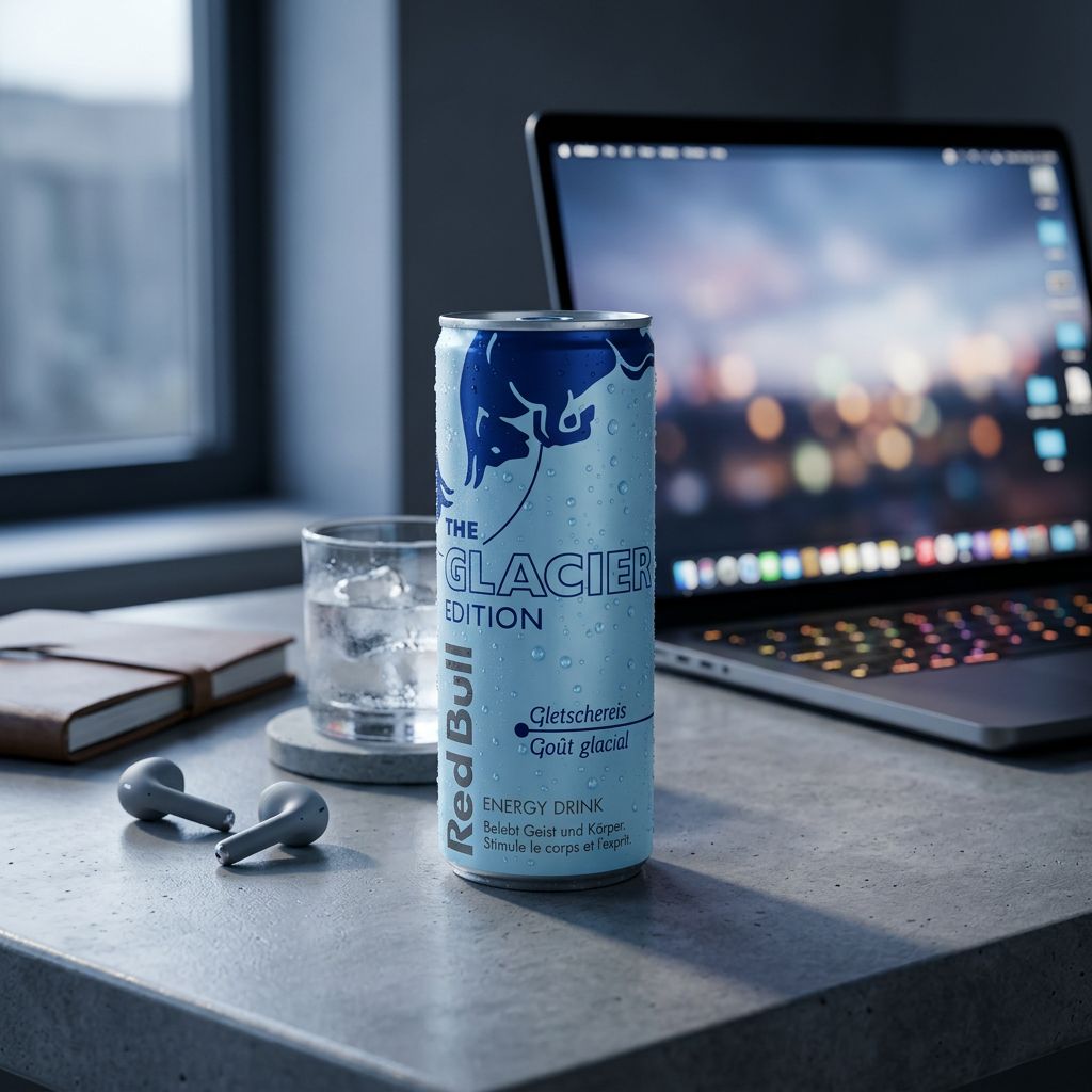 Red Bull Glacier Edition canette edition speciale saveur glaciale 250ml import disponible sur My American Shop