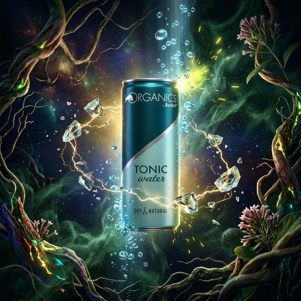 Red Bull Organics Can Bio Tonic Water, boisson pétillante certifiée bio en canette, disponible sur My American Shop