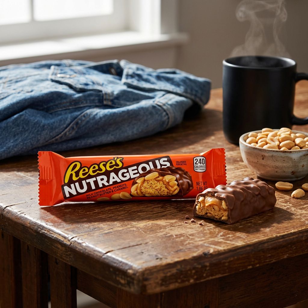 Reese's Nutrageous Bar, barre chocolatée américaine beurre de cacahuète et caramel, importée des USA, disponible sur My American Shop