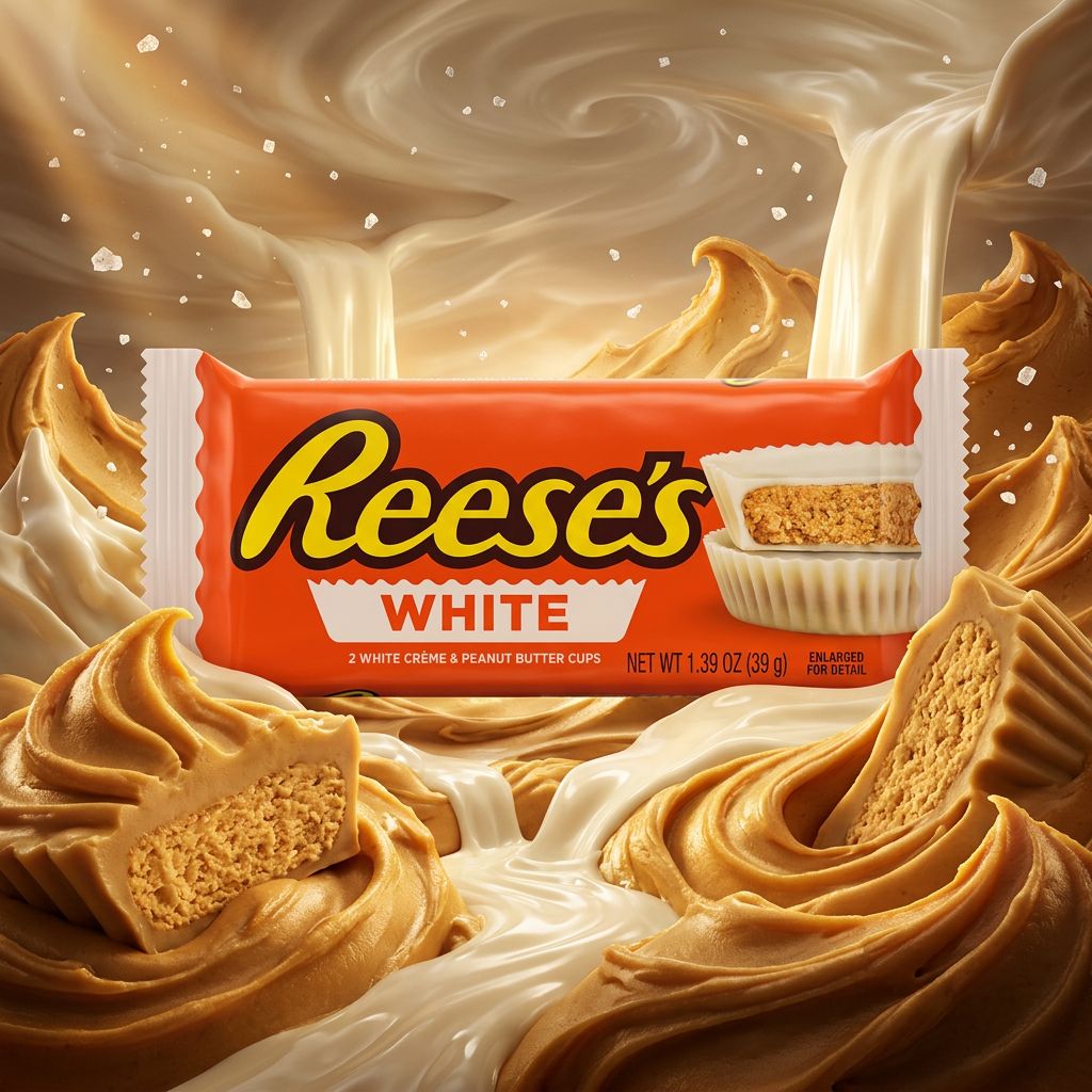 Reese's Peanut Butter Cups White Chocolate, importé des États-Unis, disponible sur My American Shop