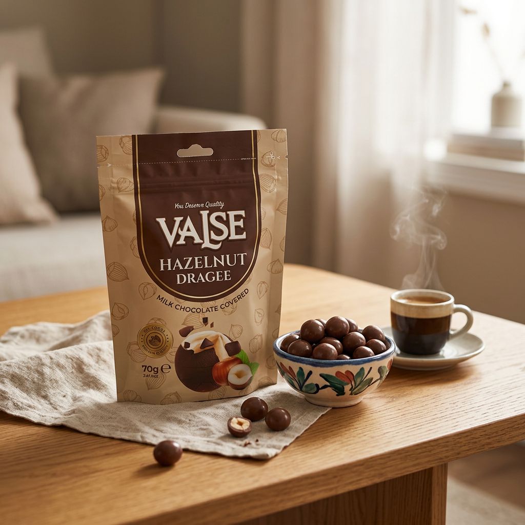 Valse Dragée Noisette Chocolat au Lait, bouchées croquantes importées, disponible sur My American Shop