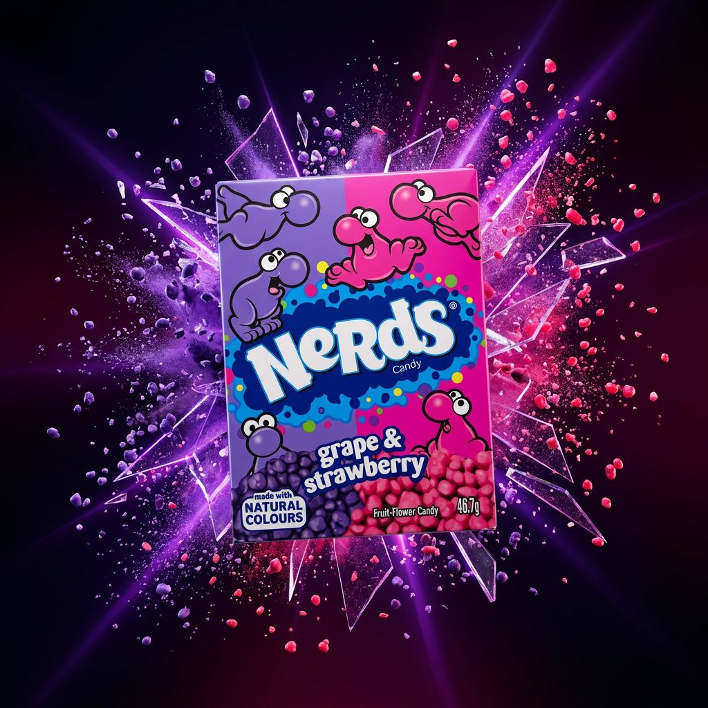 Wonka Nerds Grape Strawberry Small, bonbons américains raisin et fraise en boîte double, disponible sur My American Shop
