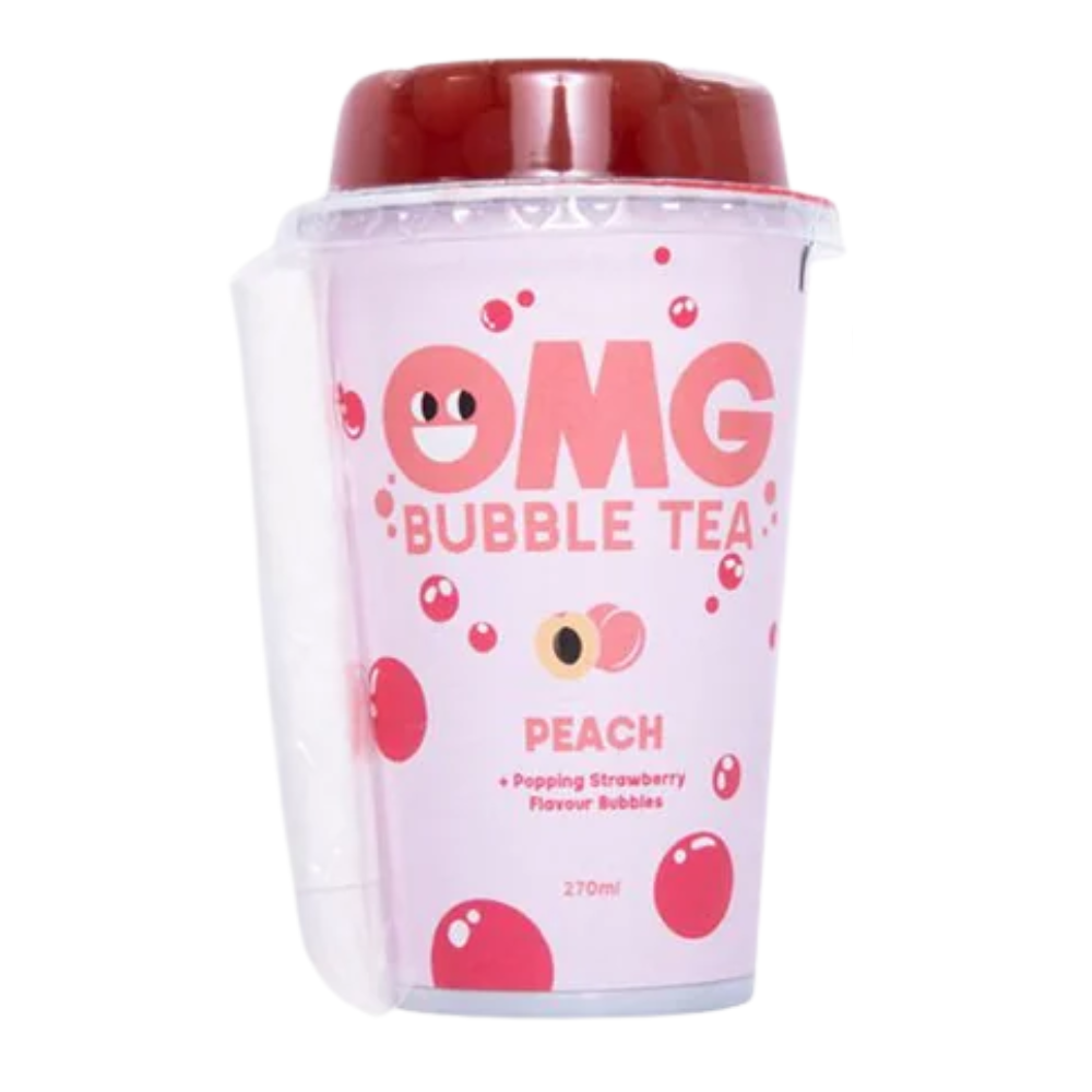 OMG Bubble Tea Peach and Strawberry - My American Shop