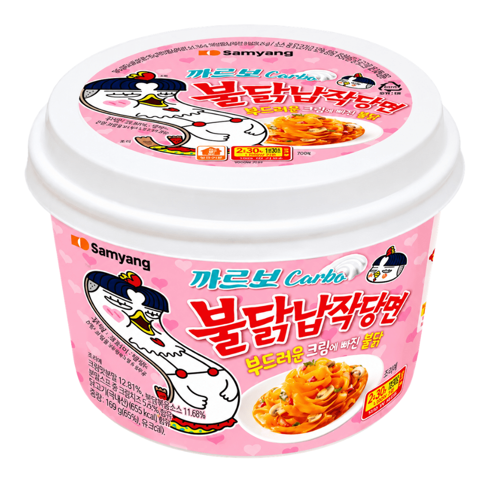 Samyang Buldak Dangmyeon Carbonara nouilles instantanées coréennes plates et larges