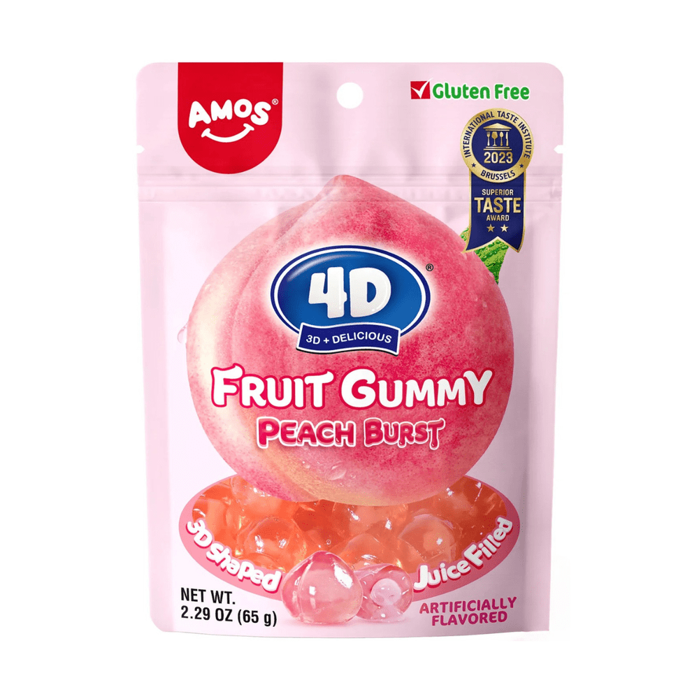Amos 4D Fruit Gummy Peach - My American Shop