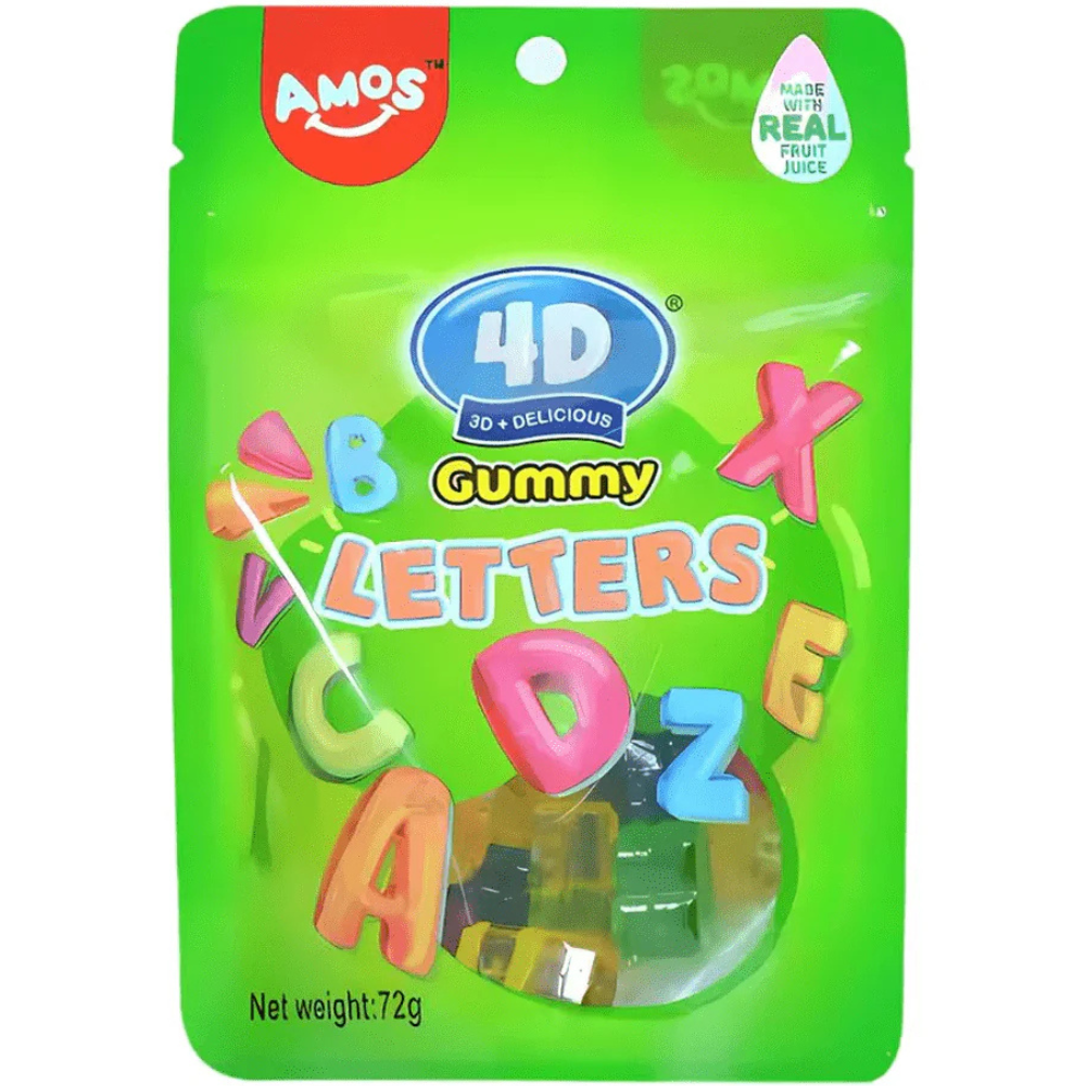 Amos 4D Gummy Letters - My American Shop