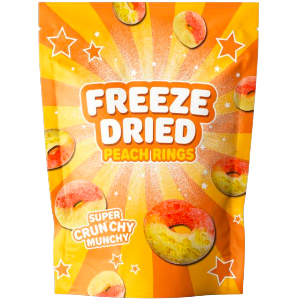 Freeze Dried Mini Peach Rings - My American Shop