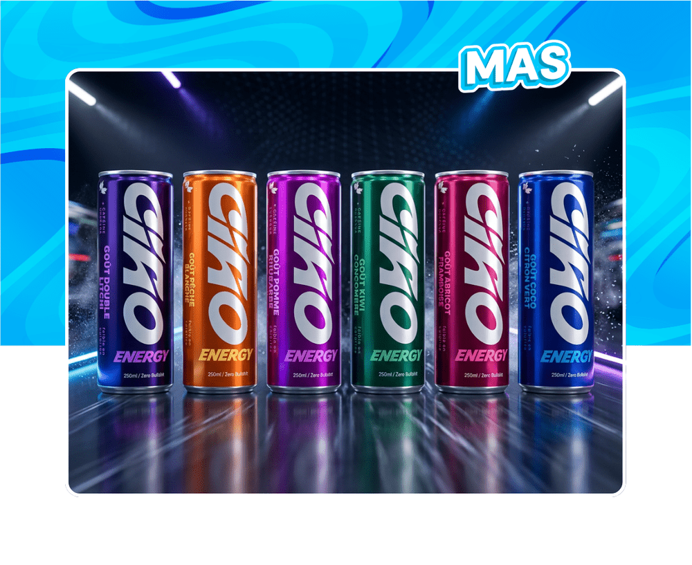 Ciao Energy : découvrez les boissons énergisantes de Squeezie, Léna Situations et Inoxtag