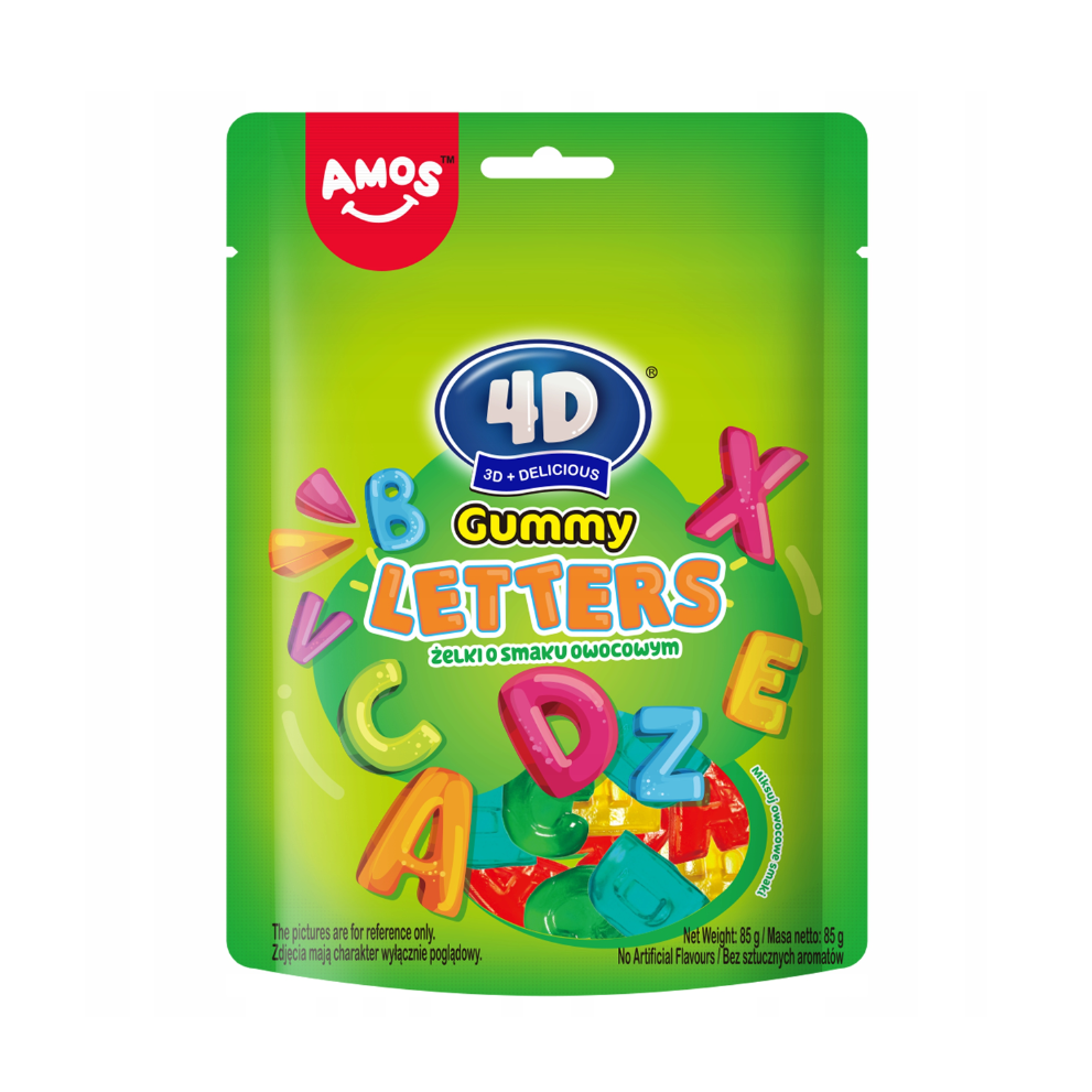 Amos 4D Gummy Letters - My American Shop