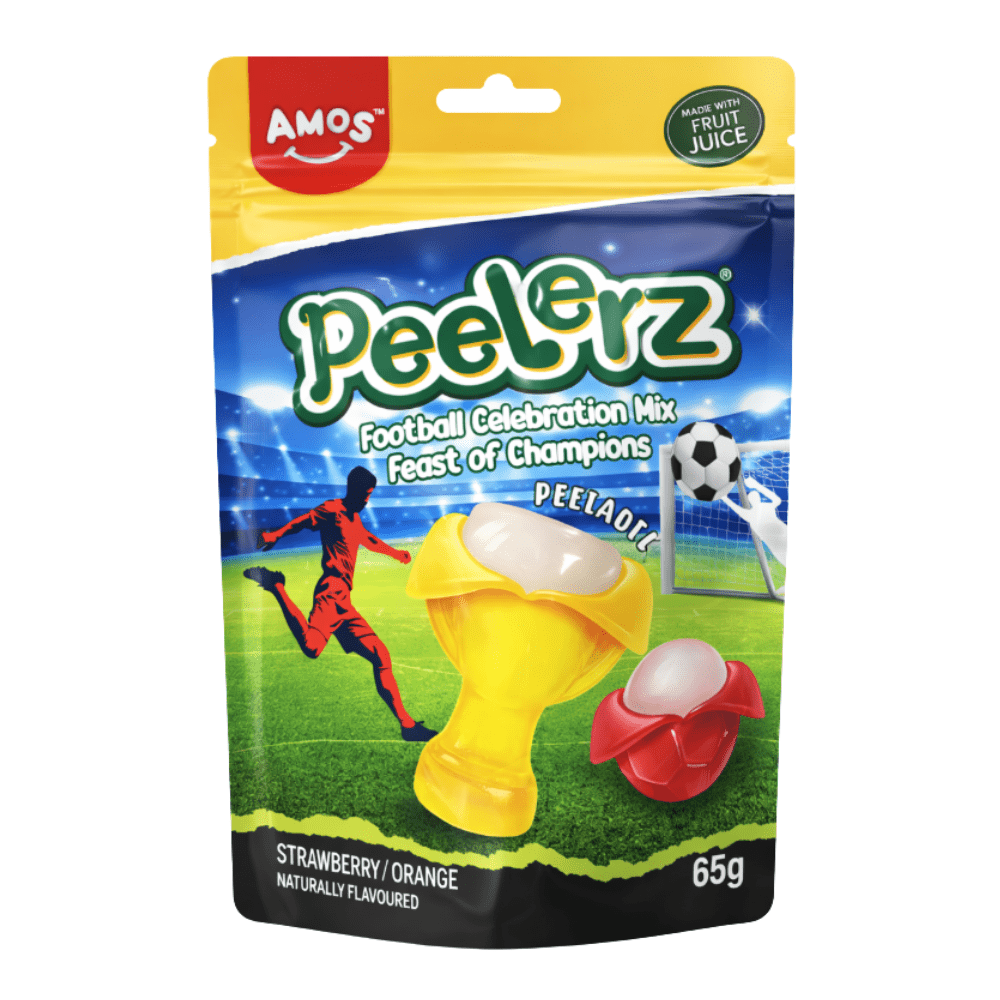 Amos Peelerz Gummy Copa Mundial Fresa Naranja