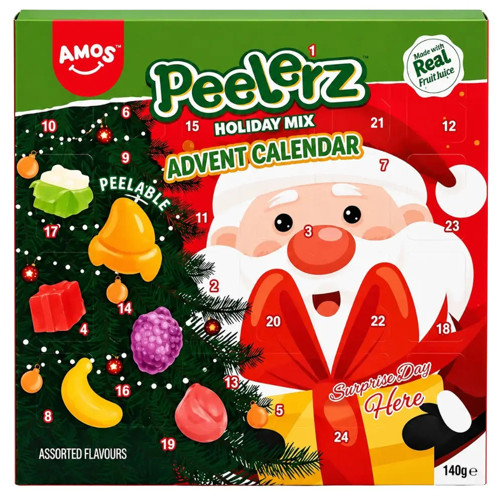 Calendario de Adviento de mezcla de caramelos Amos Peelerz