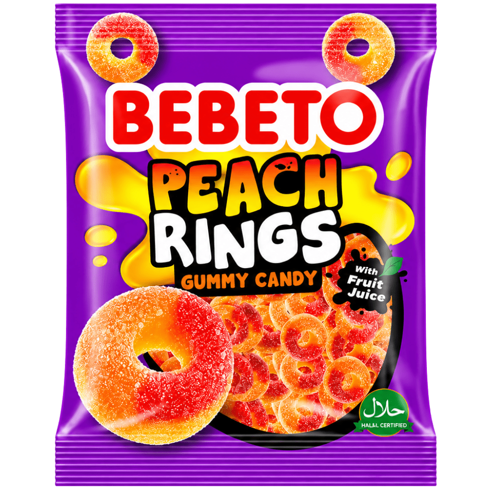 Anillos de gelatina de durazno Bebeto