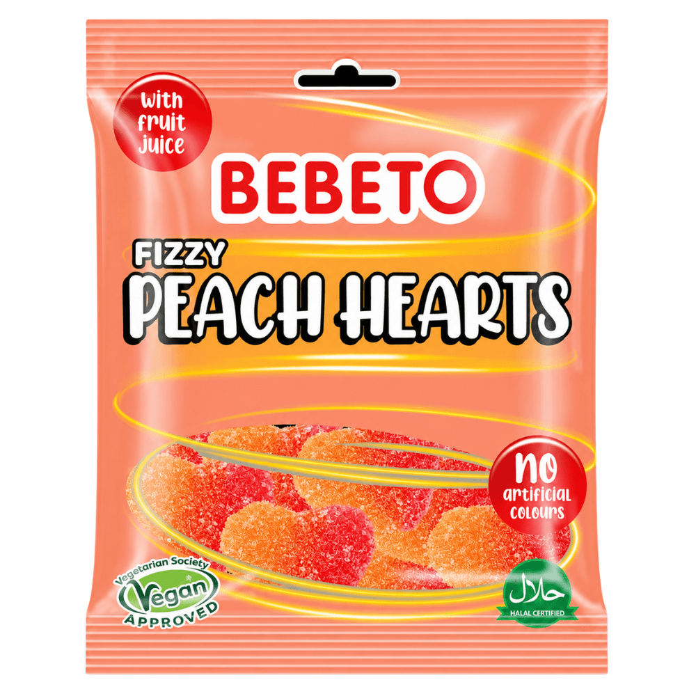 Bebeto Corazones Efervescentes de Durazno