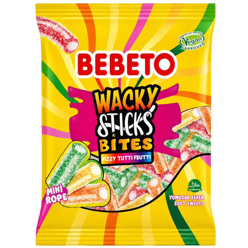 Bebeto Wacky Sticks Bites Efervescentes Tutti Frutti