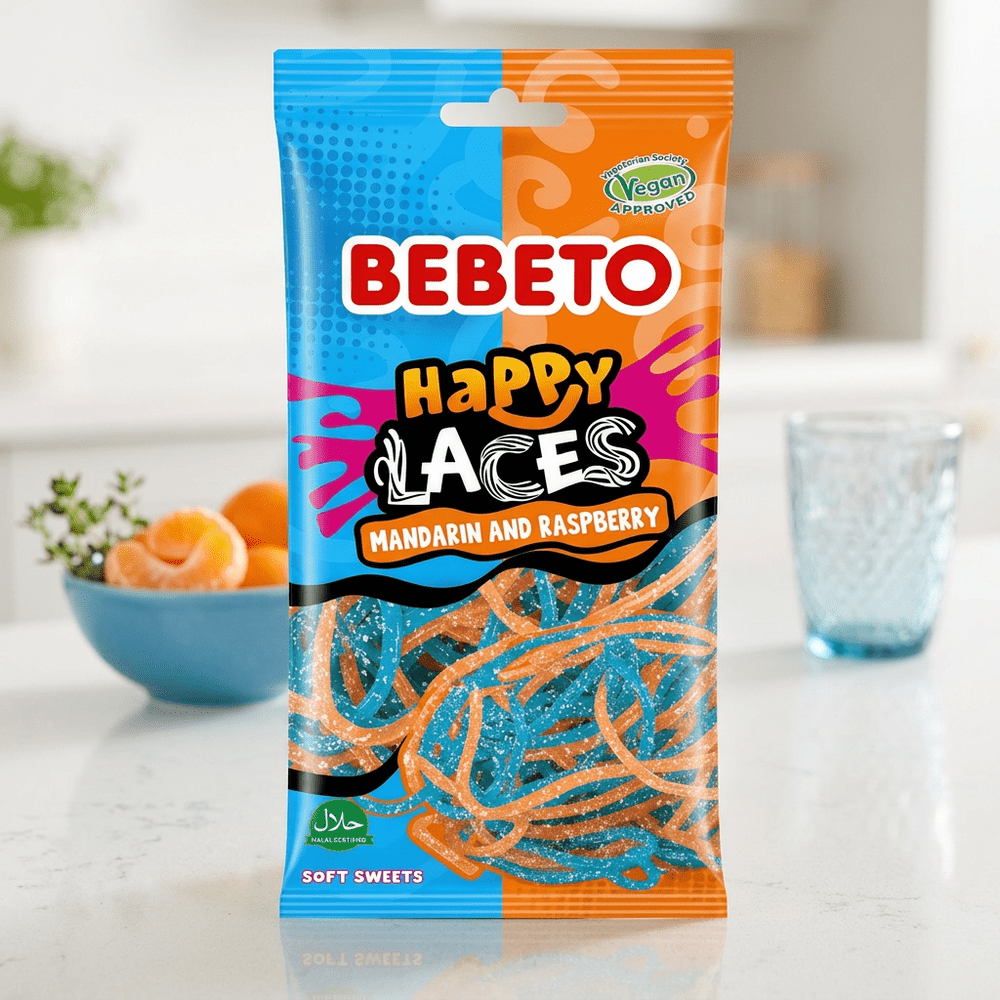 Bebeto Happy Laces Mandarina y Frambuesa