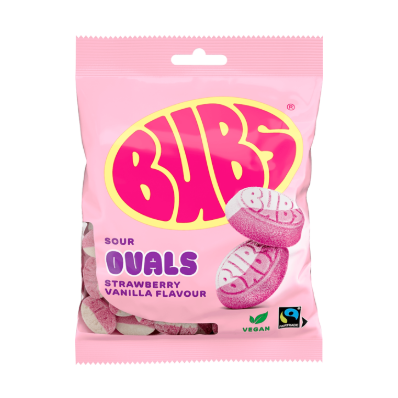 Bubs Godis Goody Sour Ovals Strawberry & Vanilla - My American Shop