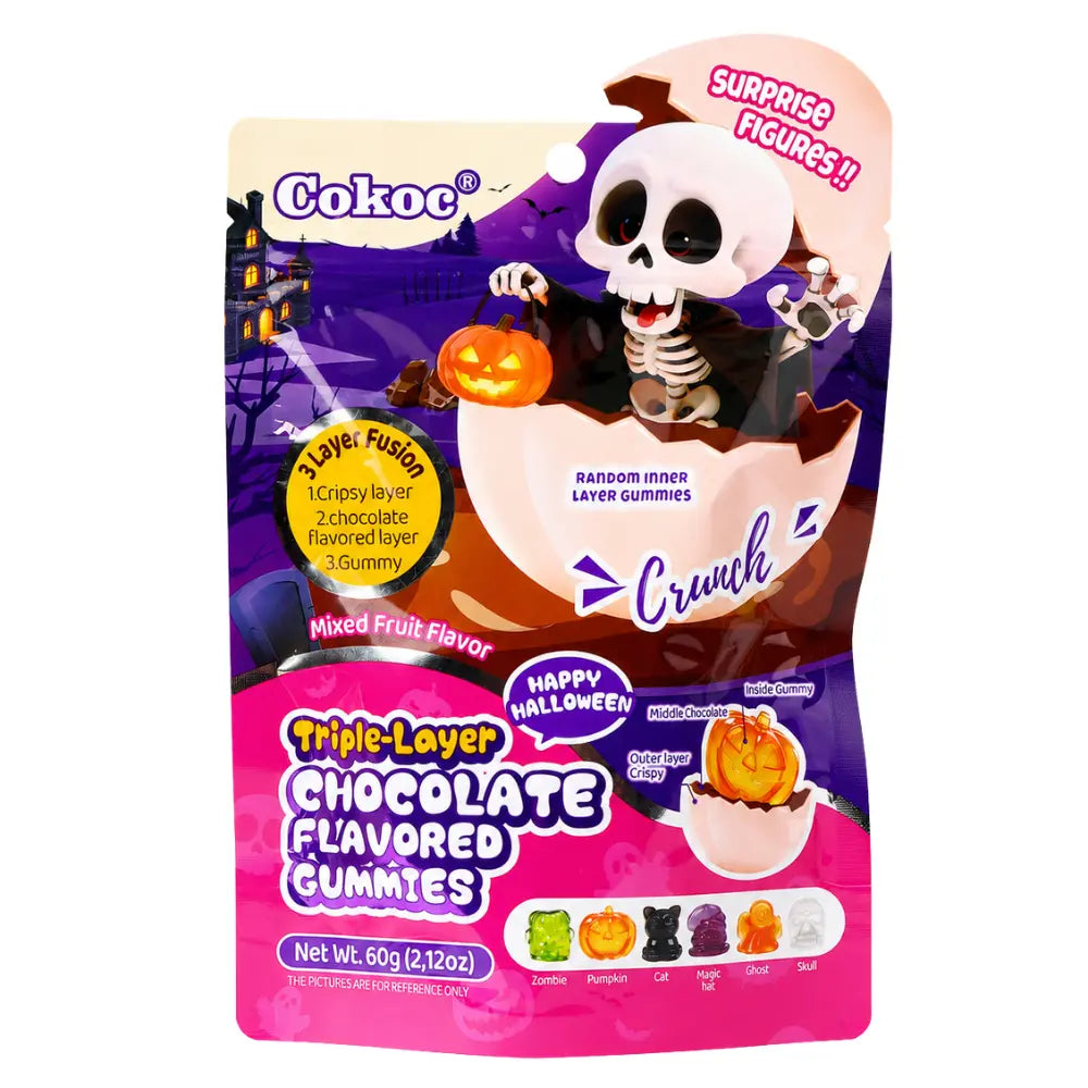 Gominolas Cokoc de frutas variadas con sabor a fruta y tres capas