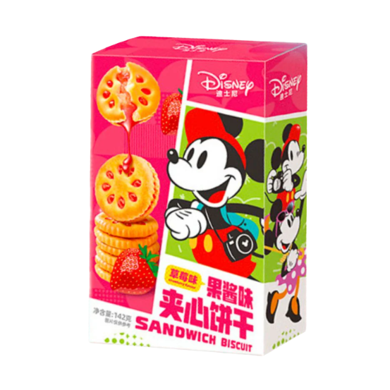 Binqi Disney Strawberry Jam Sandwich Biscuits - My American Shop