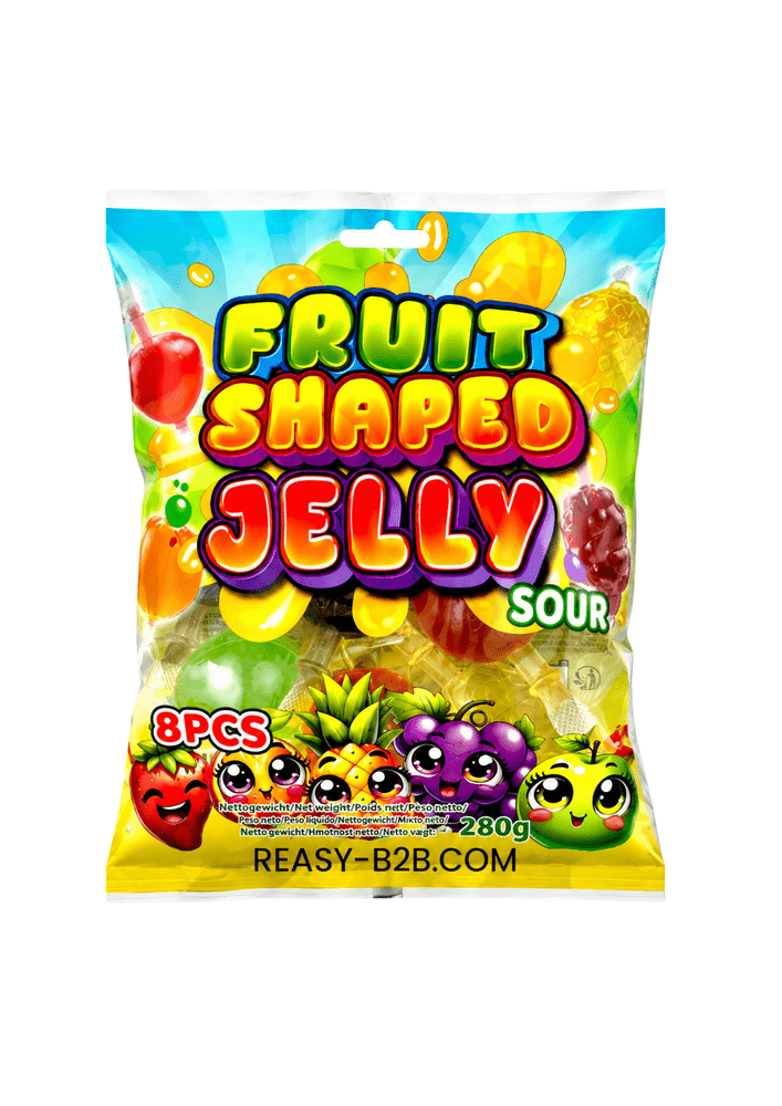 Bolsa de Gelatina Ácida con Forma de Frutas