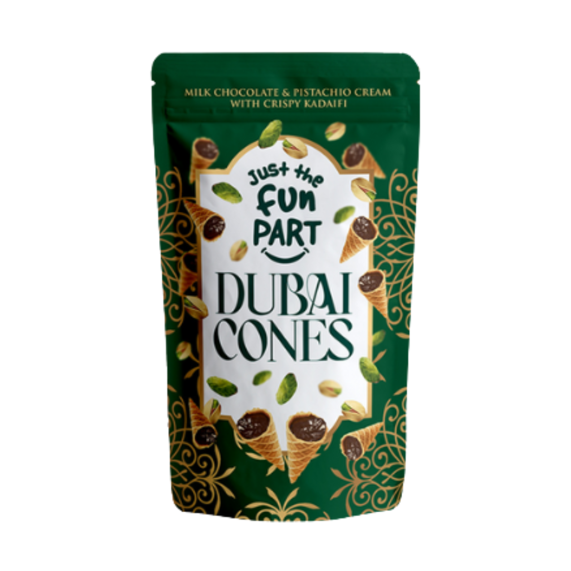 Just The Fun Part Milk Chocolate & Pistachio Cream With Crispy Kadaifi - My American Shop