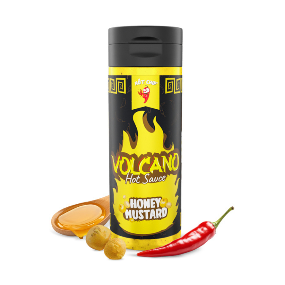 Mostaza picante de chile volcánico con miel Hot Chip
