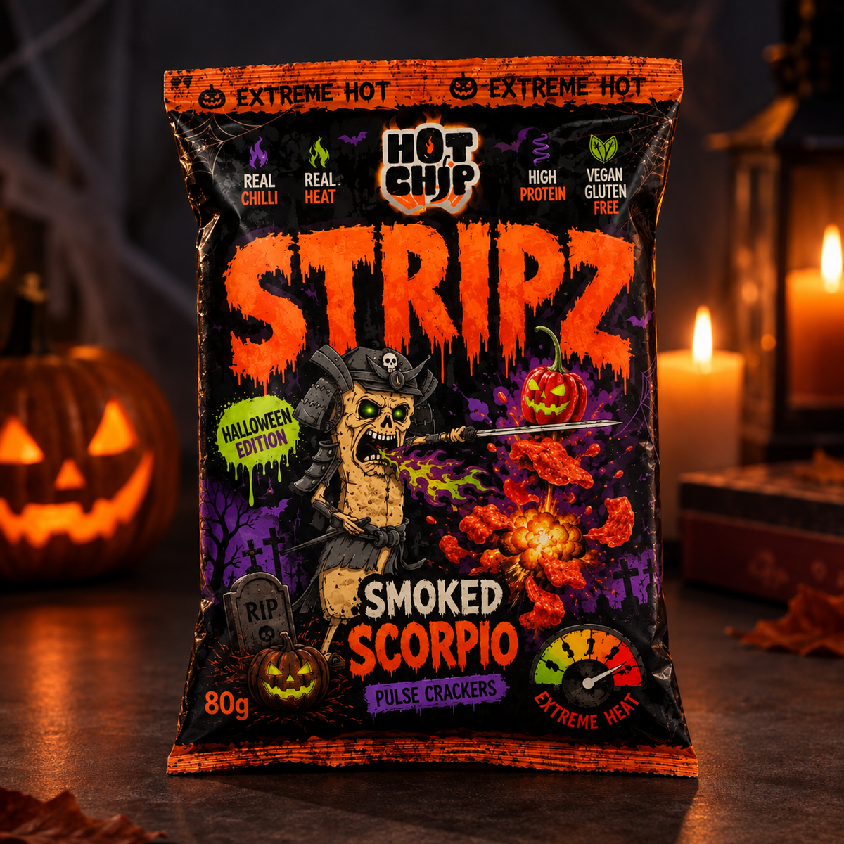 Hot Chip Stripz Scorpio Edición de Halloween
