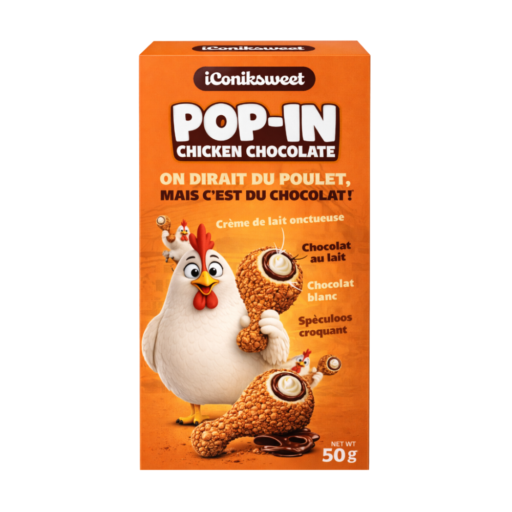 Iconiksweet Pop-In Chicken Chocolate - My American Shop