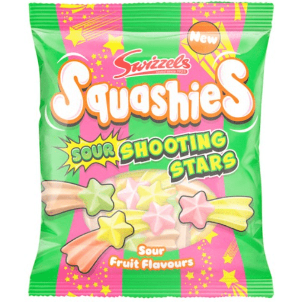 Swizzels Squashies Estrellas Fugaces de Fruta Ácida