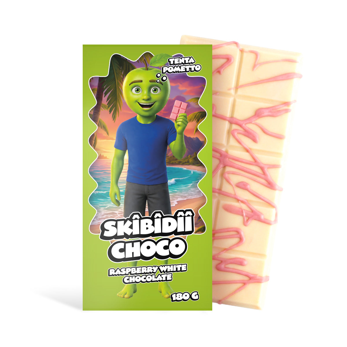 Skibidii Choco Tenta Pometto Frambuesa Chocolate Blanco