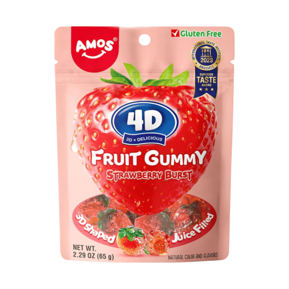 Gomitas de Fruta Fresa Amos 4D