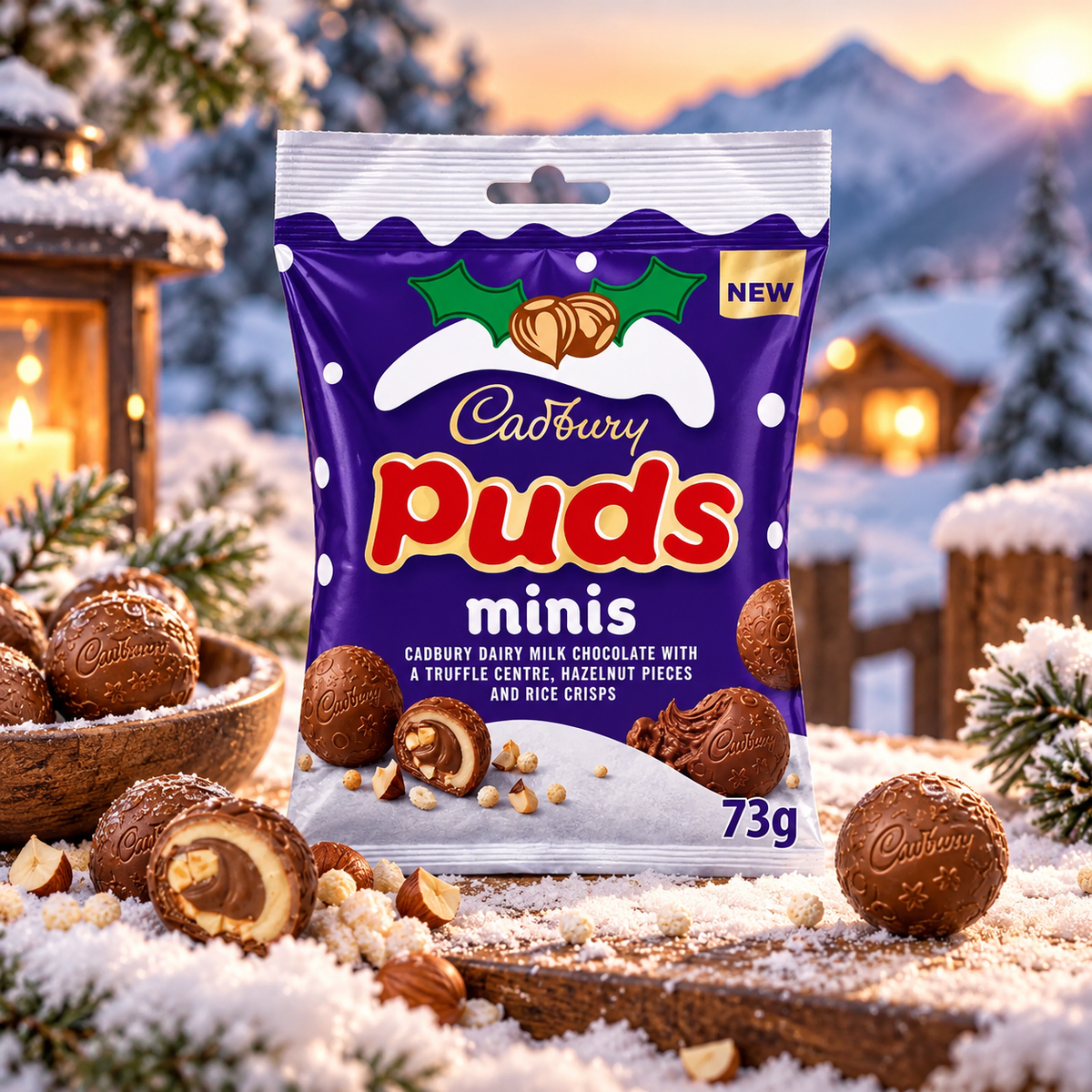 Bolsa de chocolates Cadbury Dairy Milk Mini Puds