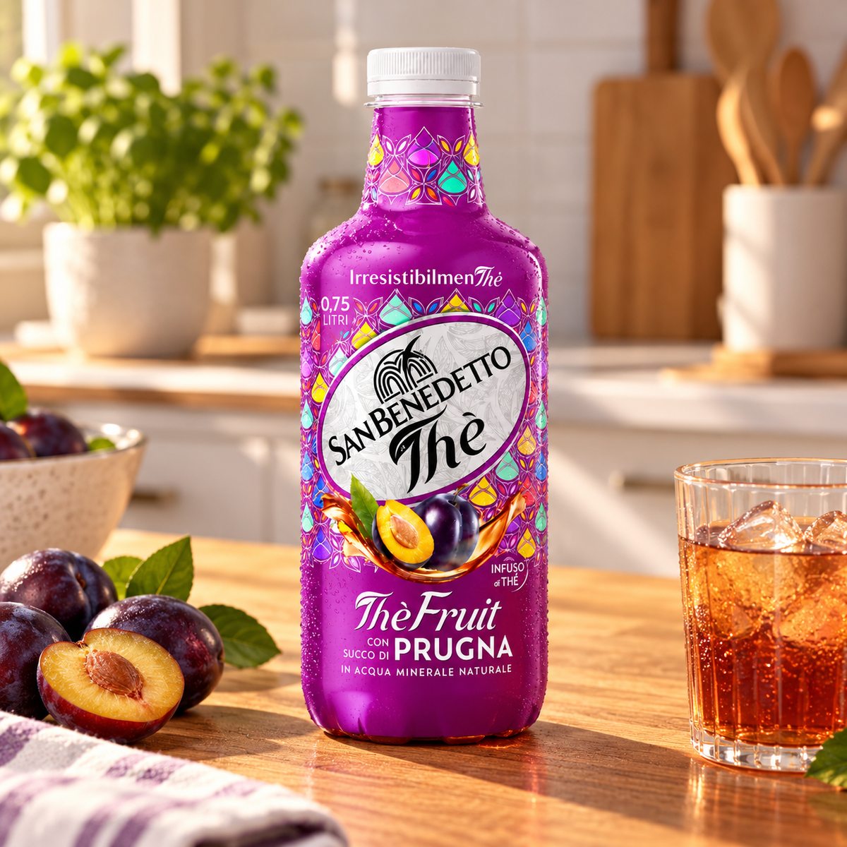 Té de frutas con ciruela San Benedetto