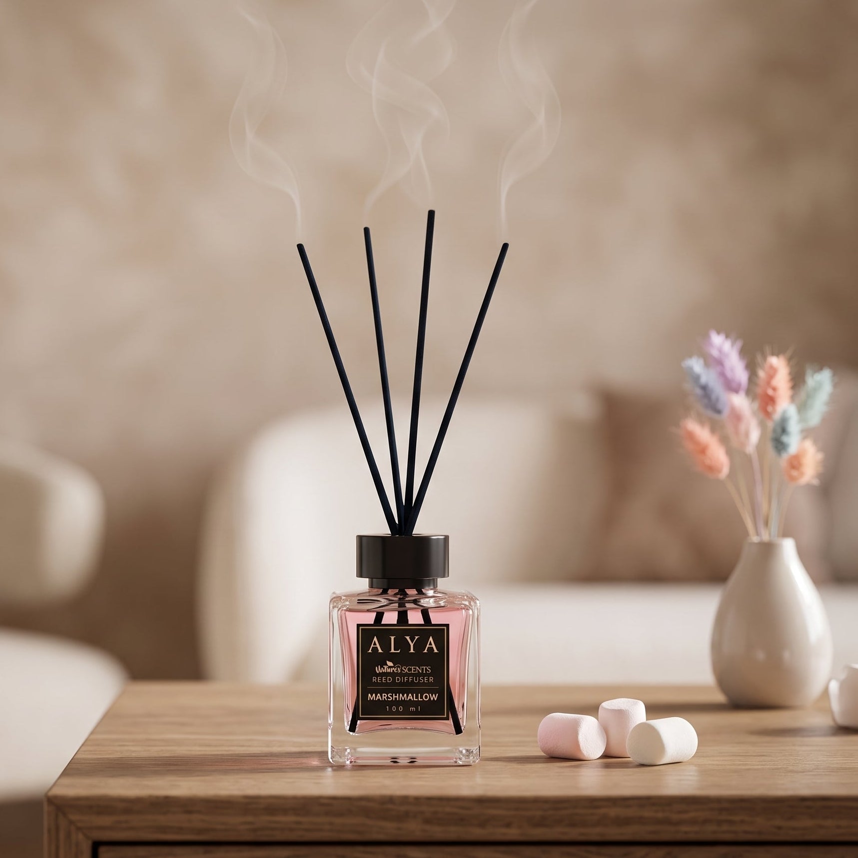 Difusor de varillas Alya Marshmallow