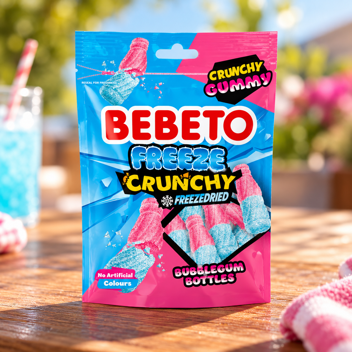 Bebeto Freeze Chicle Crujiente de Burbuja
