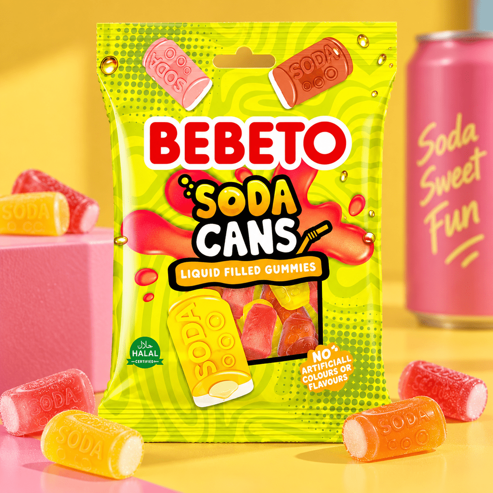 Latas de Bebeto Jelly Soda